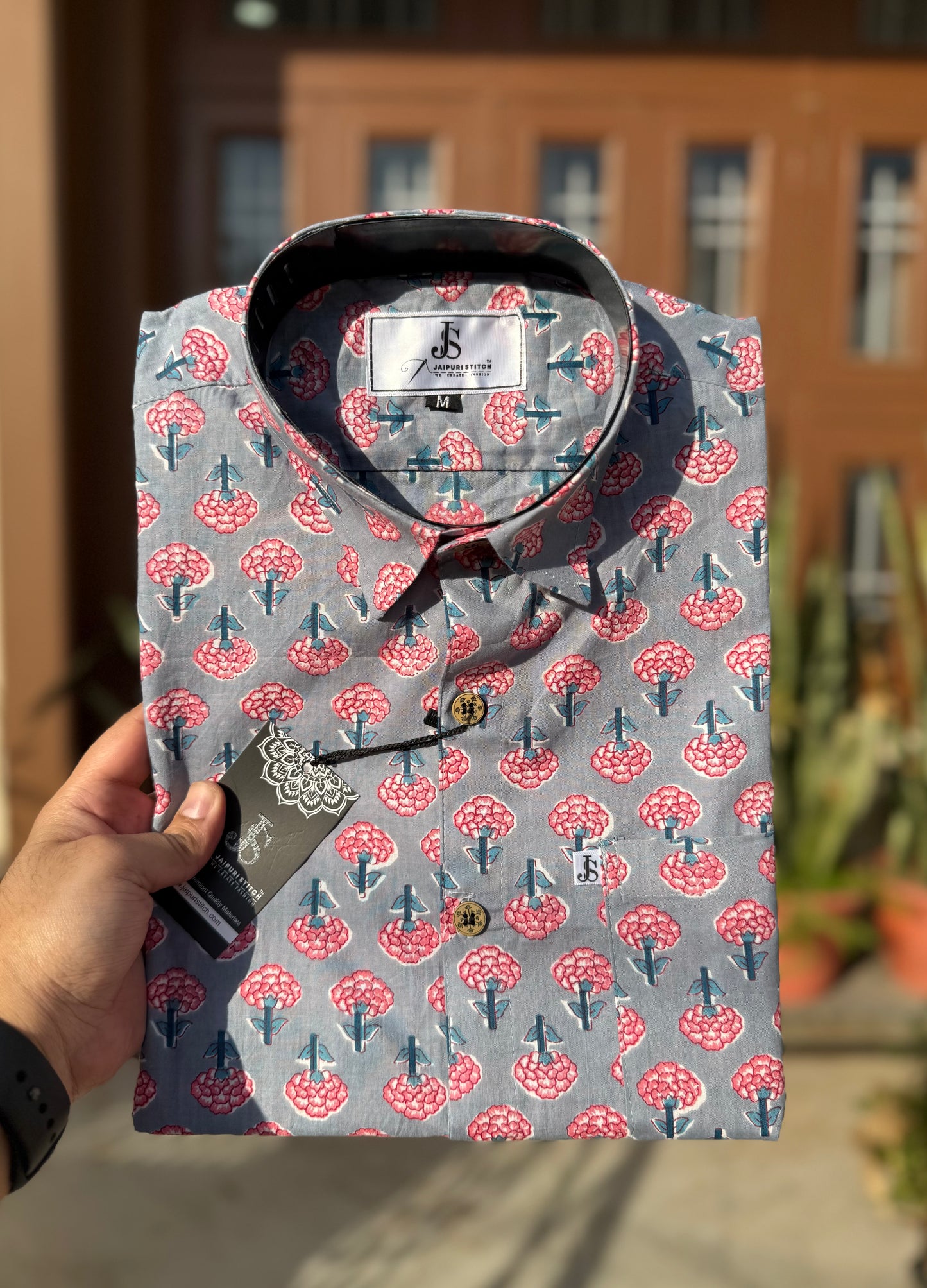 Booti Printed Breezy Feel Plus Size Half Sleeves Shirts for Men's