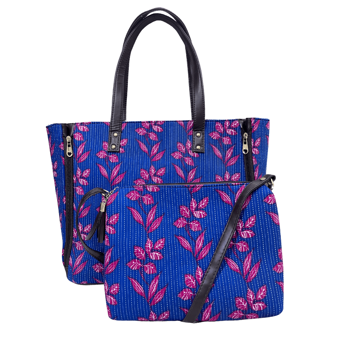 Women's Printed Laptop Bag plus sling bag pack of 2