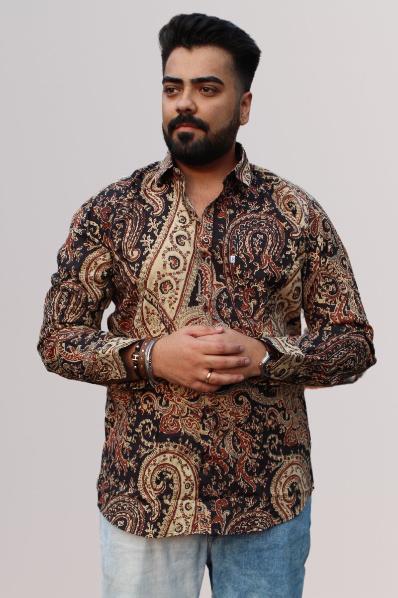 Block printed full sleeves shirts for mens