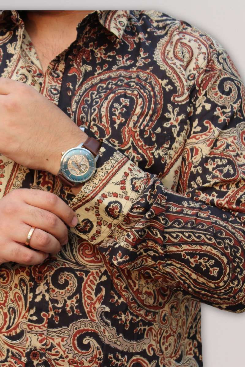 Block printed full sleeves shirts for mens