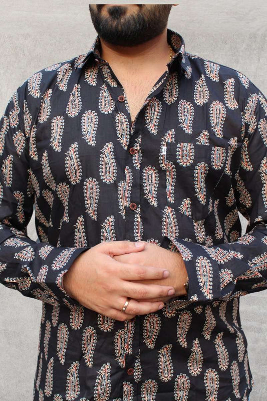 Block printed full sleeves shirts for mens