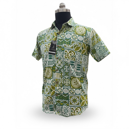 Hara Mosaic Printed Mens Half Sleeves Cotton Shirt