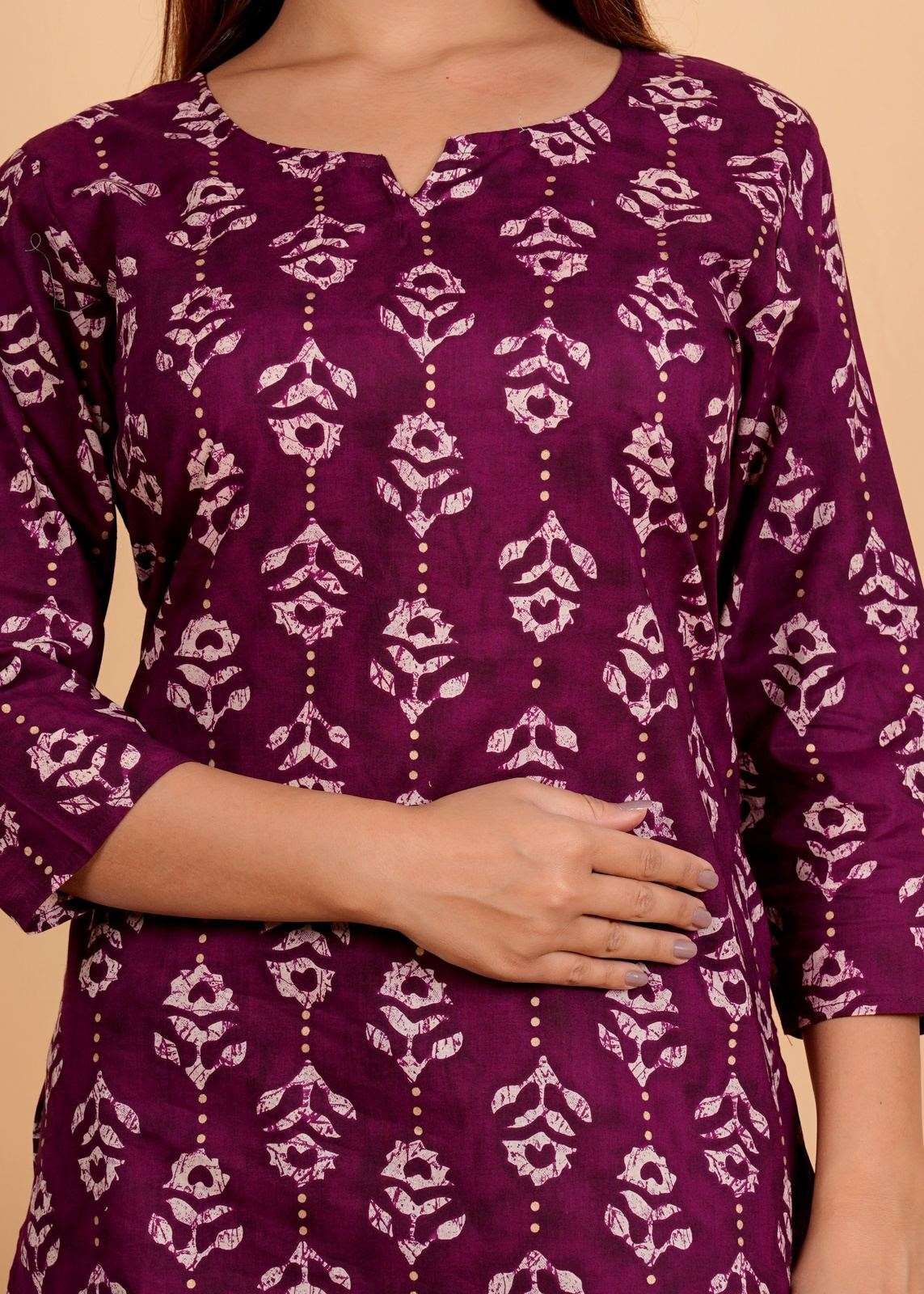 Sanganeri Printed Women’s short kurti