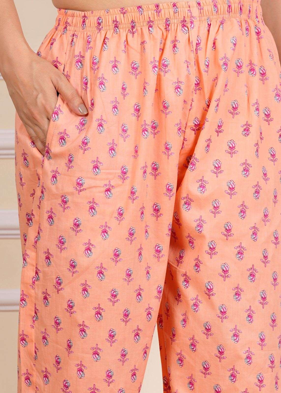 Sanganeri printed Cotton Co-Ord set for Women