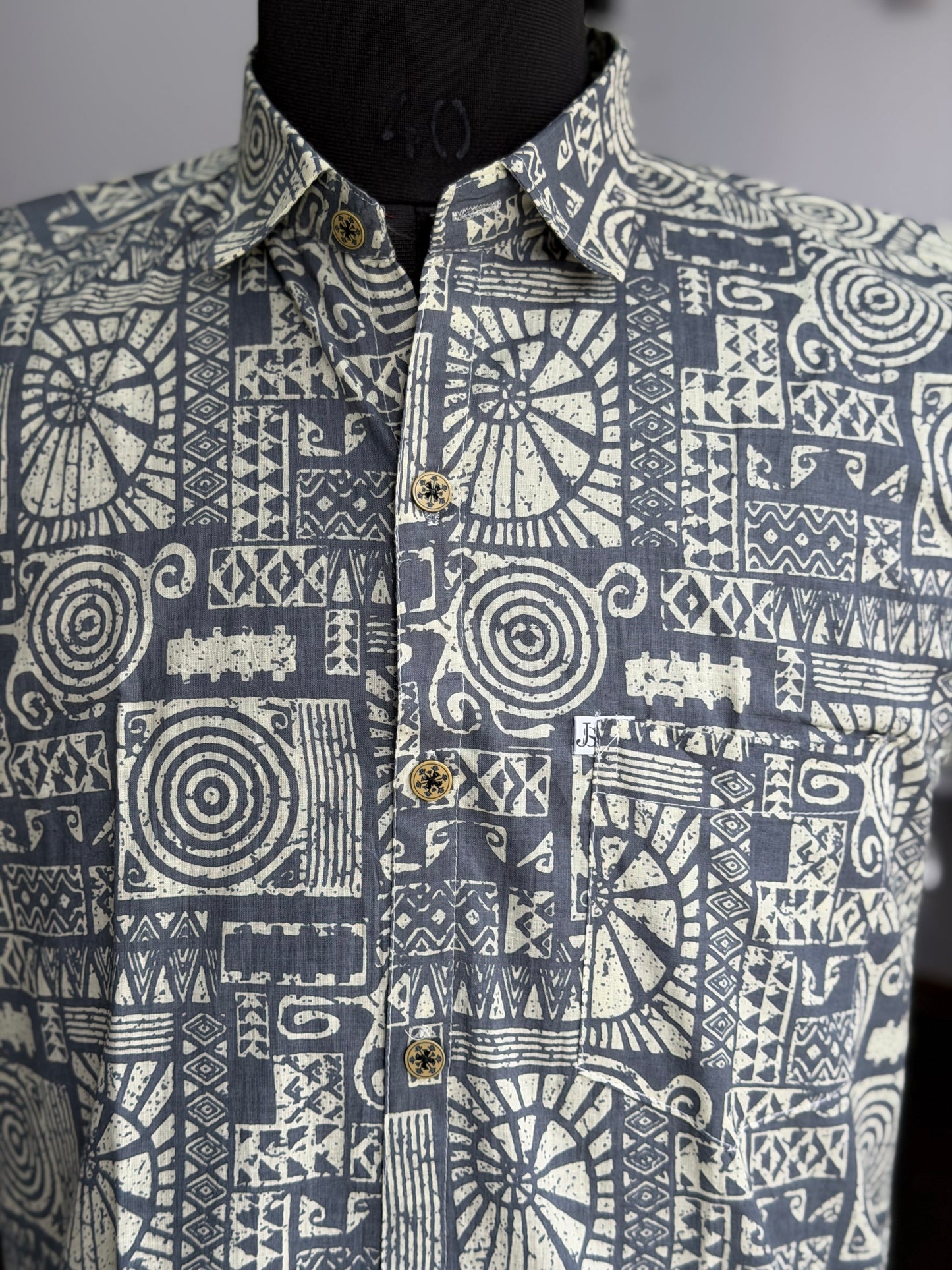 Grey Maze Printed Mens Half Sleeves Shirt
