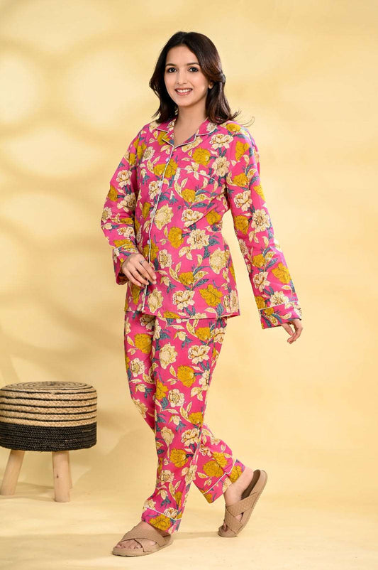 Jaipuri Printed Women’s Cotton Night Suit