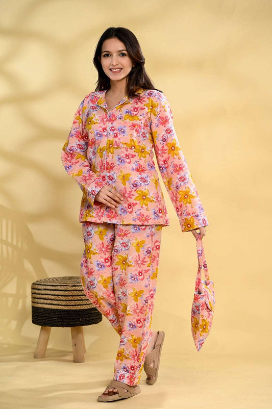 Jaipuri Printed Women’s Cotton Night Suit