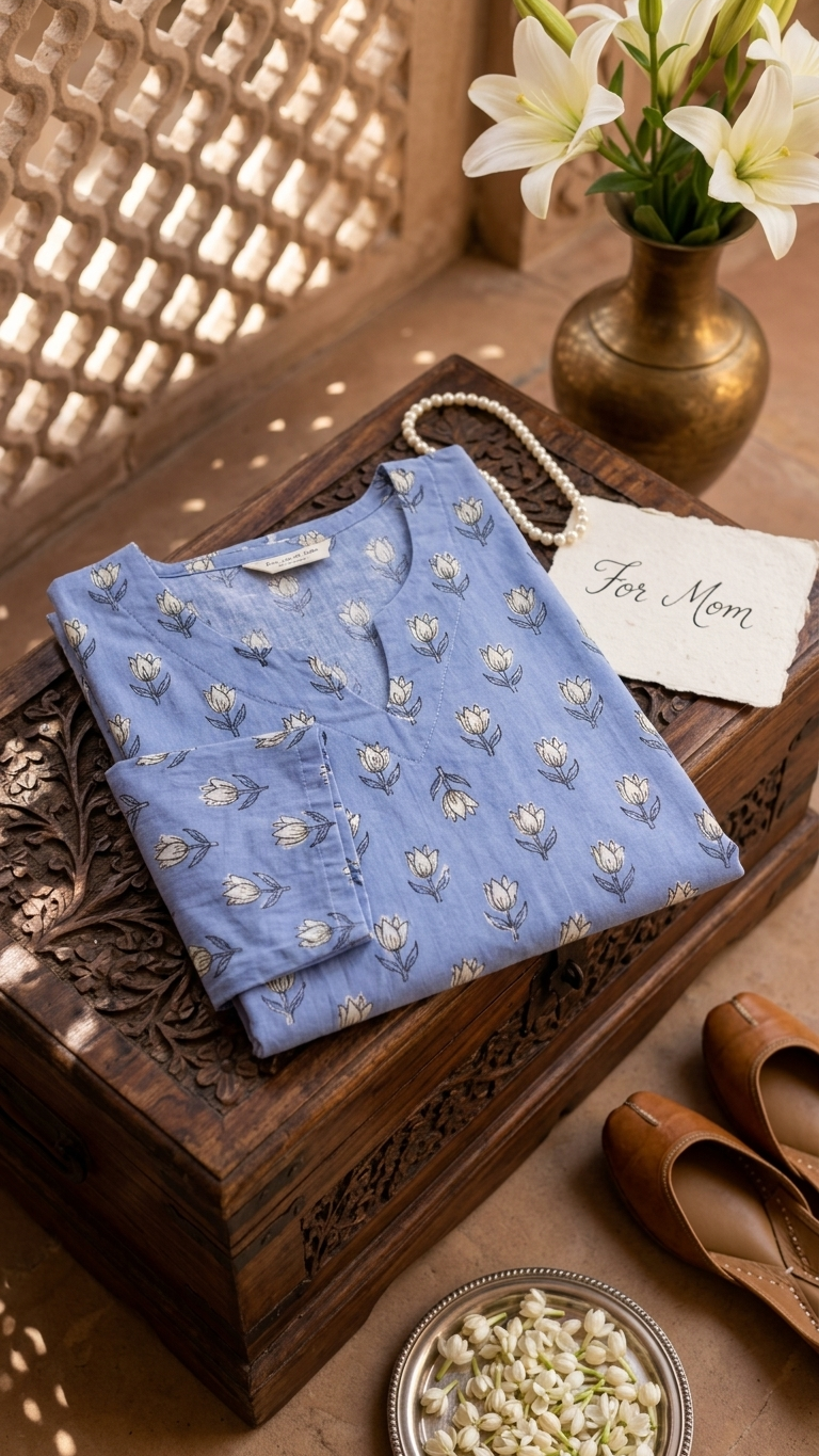 Women’s Lavender Booti/mofit printed Cotton Co-Ord set